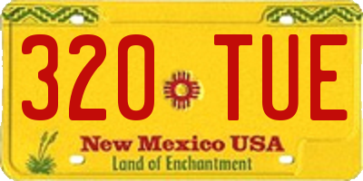 NM license plate 320TUE