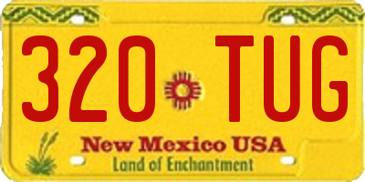 NM license plate 320TUG