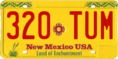 NM license plate 320TUM