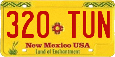 NM license plate 320TUN