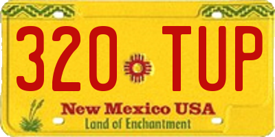 NM license plate 320TUP