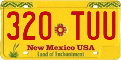 NM license plate 320TUU