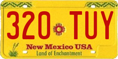NM license plate 320TUY