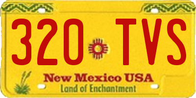 NM license plate 320TVS