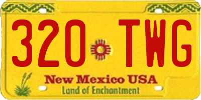 NM license plate 320TWG