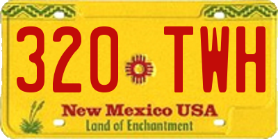 NM license plate 320TWH