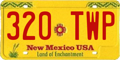 NM license plate 320TWP