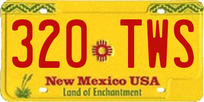 NM license plate 320TWS