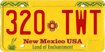 NM license plate 320TWT