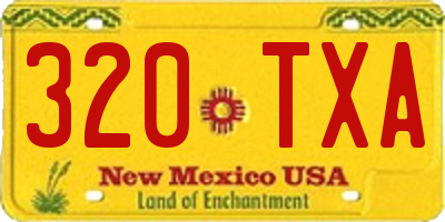 NM license plate 320TXA