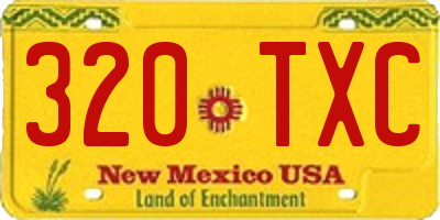 NM license plate 320TXC