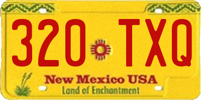 NM license plate 320TXQ