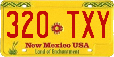 NM license plate 320TXY