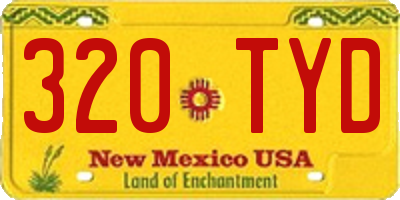 NM license plate 320TYD
