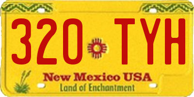 NM license plate 320TYH
