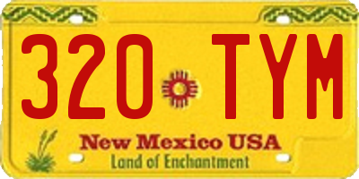 NM license plate 320TYM
