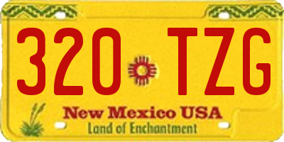 NM license plate 320TZG