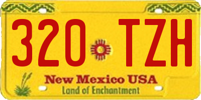 NM license plate 320TZH