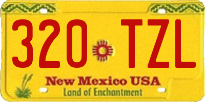 NM license plate 320TZL