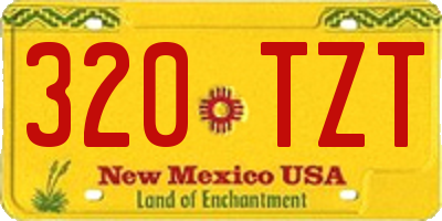 NM license plate 320TZT