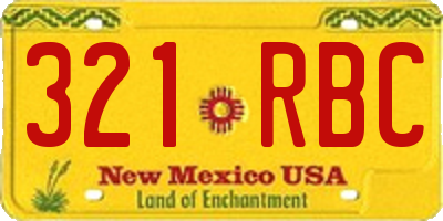 NM license plate 321RBC