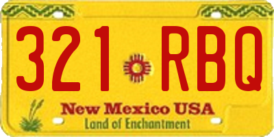 NM license plate 321RBQ