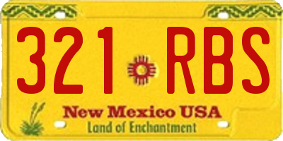 NM license plate 321RBS