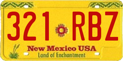 NM license plate 321RBZ