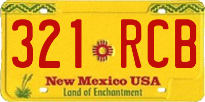 NM license plate 321RCB