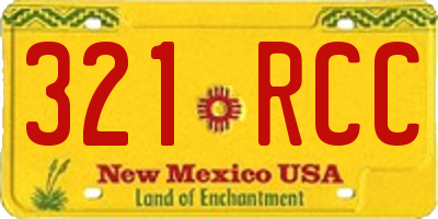 NM license plate 321RCC