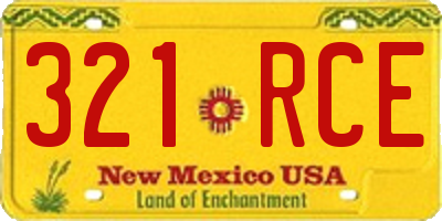 NM license plate 321RCE