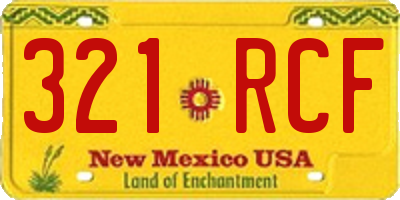 NM license plate 321RCF