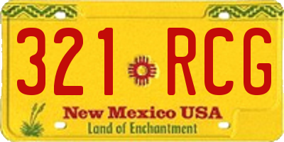 NM license plate 321RCG