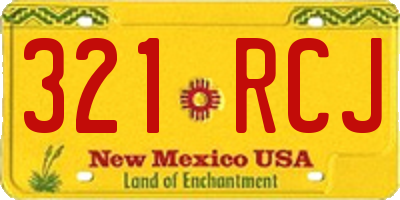 NM license plate 321RCJ