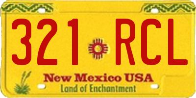 NM license plate 321RCL