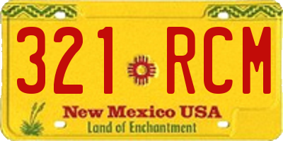 NM license plate 321RCM
