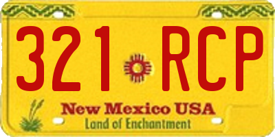 NM license plate 321RCP