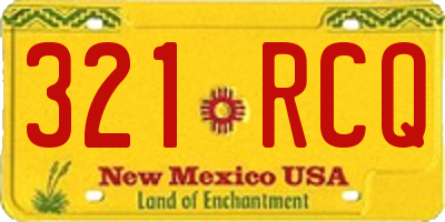 NM license plate 321RCQ