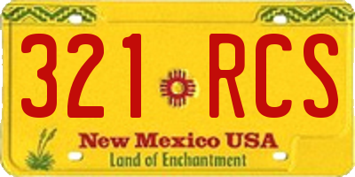 NM license plate 321RCS