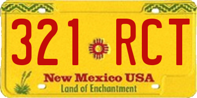 NM license plate 321RCT