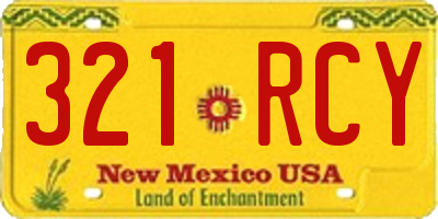 NM license plate 321RCY