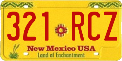 NM license plate 321RCZ