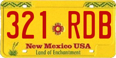 NM license plate 321RDB