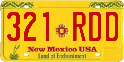NM license plate 321RDD
