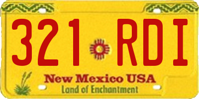 NM license plate 321RDI