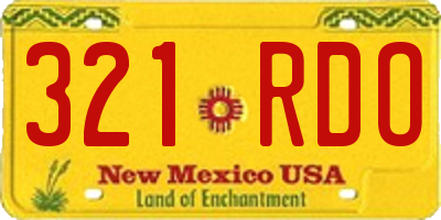 NM license plate 321RDO