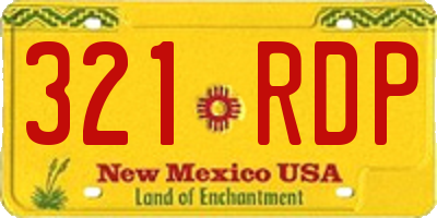 NM license plate 321RDP