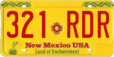 NM license plate 321RDR