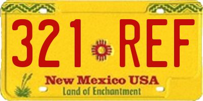 NM license plate 321REF