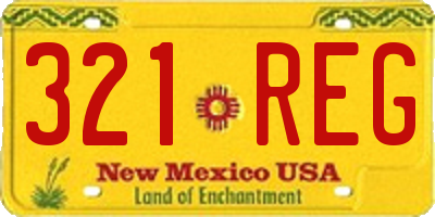 NM license plate 321REG